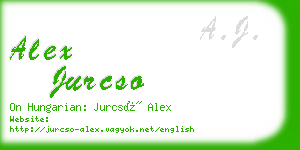 alex jurcso business card